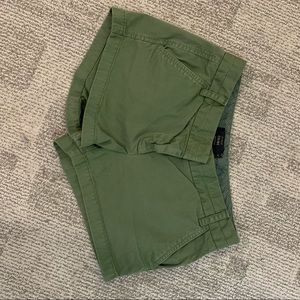 J. Crew chino shorts, olive green, 3” inseam, 4/27